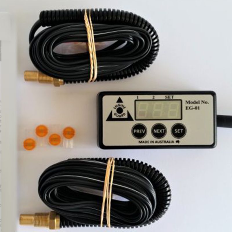 EG01 / 05 – Display with 2 x Fluid / Coolant Sensors (in-line hose). Available on special order. - Image 2