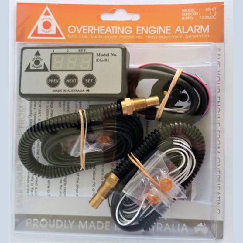 EG01 / 05 – Display with 2 x Fluid / Coolant Sensors (in-line hose). Available on special order.