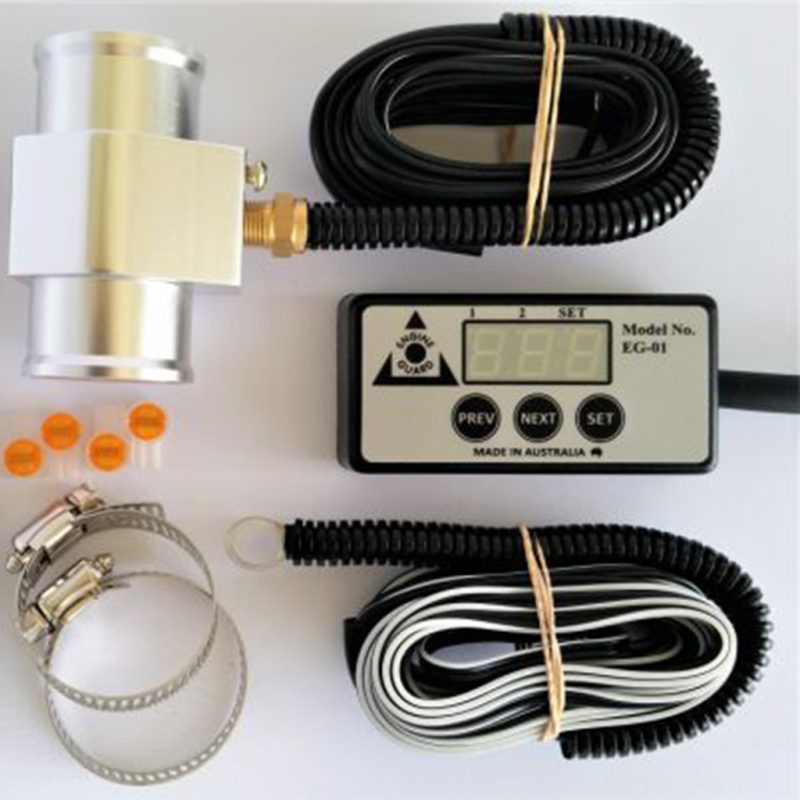 EG01 / 06 – Display with 1 x Engine Temp Sensor (bolt on) + 1 x Fluid / Coolant Sensor (in-line hose). Available on special order. - Image 4
