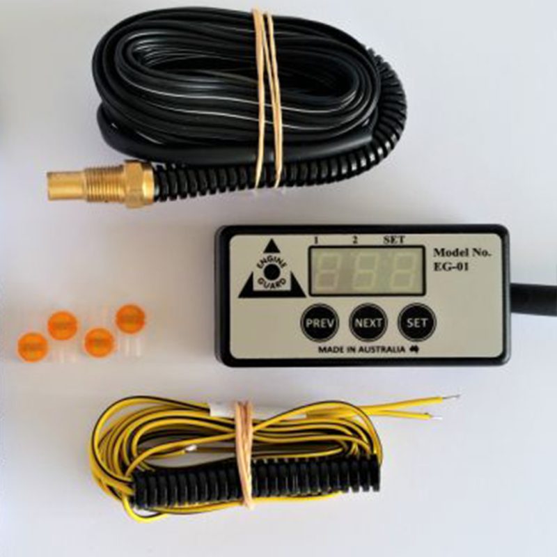 EG01 / 07 – Display with 1 x Fluid / Coolant Sensor (in-line hose) + either Oil Pressure or Voltage interface. Available on special order. - Image 2